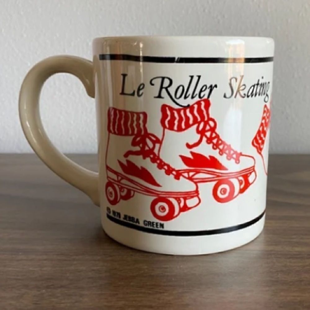 Vintage 1979 Jebba Green Le Bowling Coffee tea‎ mug Made in England